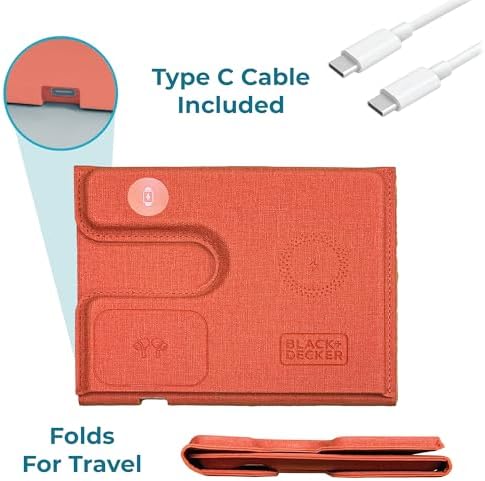 BLACK+DECKER 3-in-1 Wireless Charging Station for Apple Devices – Foldable Travel Charger Compatible with i Phone 16/15/14/13 Pro Max, Apple Watch, and Air Pods – Fast Charging, Enhanced Compatibility, Ideal for On-the-Go Users