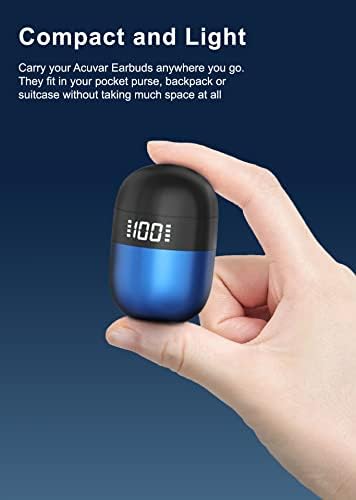 Sleek Blue Bluetooth 5.2 In-Ear Earbuds with Noise Cancelling Technology – Premium Wireless Headphones Featuring USB-C Charging Case for Superior Sound Quality & Hands-Free Communication – Perfect for Mobile Devices & Active Lifestyles