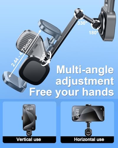 Magnetic Neck Phone Holder for Recording，POV Cell Phone Stand for Video Vlog Selfie,Hands Free Chest Tripod Mount for iPhone 16/15/14/13/12 (Magnetic Version) – Enhanced Compatibility and Speed