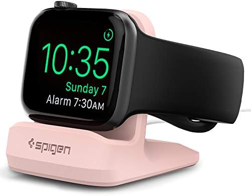 Spigen S350 Apple Watch Charger Stand – Durable TPU Dock with Non-Slip Base for Enhanced Stability and Fast Charging – Compatible with Ultra 2/1, Series 10, SE2, and More – Optimal Charging Solution for All Apple Watch Sizes – Sleek Design for Desk or Nightstand Use