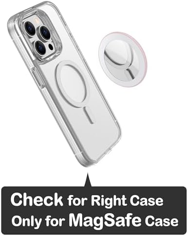 Metisinno Chic Cream White Magnetic Base Makeup Mirror – Effortless Touch-Ups for On-the-Go Glamour, Compatible with Pop Socket & i Phone Mag Safe, Lightweight & Durable Portable Beauty Essential with High-Quality Reflective Surface for Flawless Application
