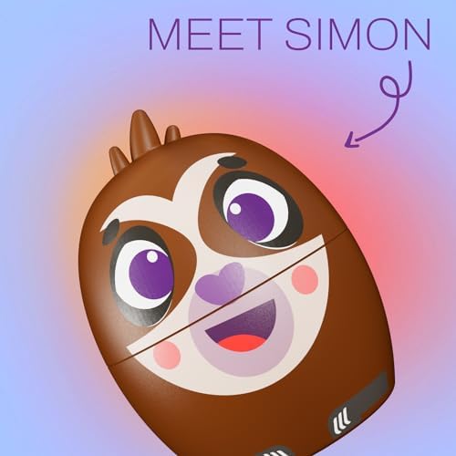 Coby Kids Simon the Sloth Wireless Bluetooth Earbuds – Splash-Proof, 24-Hour Playtime, Easy-Control Design with Adorable Carrying Case for Young Music Enthusiasts and Educational Adventures