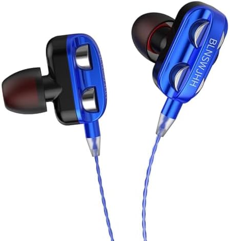 Premium Wired Earphones with Microphone for Active Lifestyles – Noise Cancelling In-Ear Headphones with Deep Bass Stereo Sound for Workouts, Gaming, and Clear Calls (Black) – Versatile Compatibility and Ergonomic Comfort