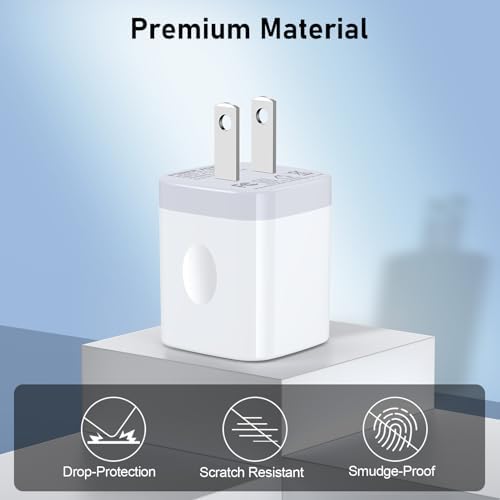 Dual USB Power Adapter Block – Fast 5 V 2.1 A Charging Station for i Phone & Android Devices – Compact Wall Charger with Dual Ports – Sleek Black Design for Home & Travel – 2-Pack USB Charger Cube for Rapid Device Compatibility