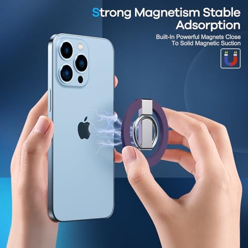 Enhance Your Mobile Experience with the Blue Magnetic Phone Ring Holder for Mag Safe – Premium Ergonomic Grip and Versatile Stand for i Phones and Smart Devices – Stylish, Durable, and Easy-to-Clean Accessory for Everyday Use and Hands-Free Convenience