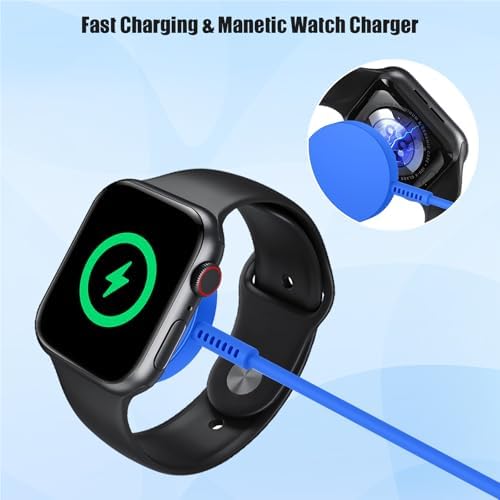 Revolutionary 2-in-1 USB C Magnetic Charger for Apple Devices – MFi Certified 20 W Fast Charge Cable with 6-ft Flexibility for Ultimate Convenience – Perfect Compatibility with Apple Watch Series 8/7/SE/6/5/4/3/2/1 and i Phone 14/13/12/11/XS – Your Premium Solution for Rapid Power Delivery on the Go