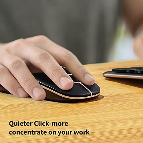 Sleek Vssoplor Wireless Mouse – Ultra-Slim Silent Optical Companion for Laptops & PCs | 2.4 GHz Nano Receiver, Perfect for Quiet Workspaces & Travel | Enhanced Compatibility for Windows, Mac & Linux