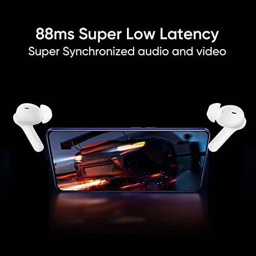 realme Tech Life Buds T100 – High-Performance Bluetooth 5.3 Earbuds with IPX5 Water Resistance, 28 Hours Playback, and Ergonomic Comfort for Active Lifestyles – Perfect for Workouts and Daily Use (Blue)