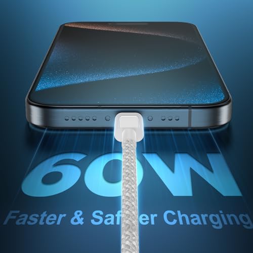 Car Carplay Cable for iPhone 16 15 Pro Max Plus,4Pack [2×3.3FT+2x6FT] Apple USB A to USB C Cable for iPhone 16 15 Pro Max Car Charger Cord Fast Charging Cable for iPad Pro 13/12.9/11/Air – Enhanced Compatibility and Speed