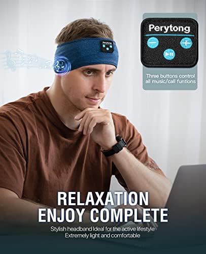 Perytong Wireless Bluetooth Sports Headband Headphones – Ultimate Comfort & Crystal-Clear Sound for Sleep, Yoga & Jogging – Perfect for Insomnia Relief, Meditation, and Easy Device Pairing
