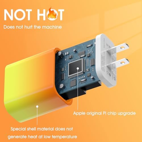 i GENJUN 4 Pack USB C Fast Charger Block – 20 W Power Delivery 3.0 Wall Adapter for i Phone 16/15/14, Galaxy & Pixel – Portable Type C Power Adapter for Air Pods Pro – Compact Travel Essential with Superior Speed and Compatibility