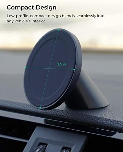 i Ottie Velox Magnetic Flush Car Mount for Mag Safe i Phones – Secure 360-Degree Rotating Dashboard Holder for i Phone 12, 13, 14, and 15 Series – Sleek Low-Profile Design for Effortless Navigation and Hands-Free Use