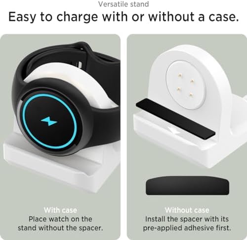Elevate Your Charging Routine with Miimall’s Premium Non-Slip Silicone Dock for Google Pixel Watch 2 – Ingenious Cable Management, Quick-Power Solution, and Stylish Design for Effortless Access and Enhanced Aesthetics (White)