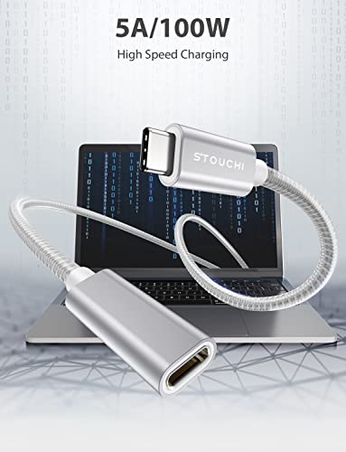 Stouchi 6.6 FT USB-C Extension Cable – Type C 3.1 Male to Female, Ultra-Fast Charging & Data Transfer for PSVR2, Galaxy S23, i Pad Mini/Pro, Mac Book Air M1/M2, and Mag Safe – Enhanced Connectivity & Durability for Gaming and Streaming