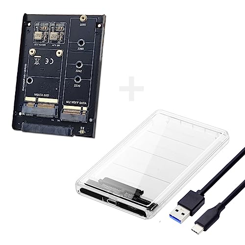 Chenyang Dual Function MSATA SSD JBOD Adapter with USB C 2.5″ Hard Drive Enclosure – Unmatched Speed and Versatility for Enhanced Storage Solutions