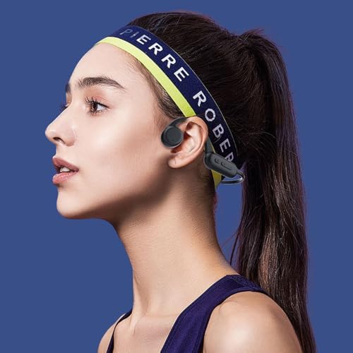 IHAO Ultra-Light Bone Conduction Bluetooth Headphones with Built-In MP3 Player – Open-Ear Ergonomic Earbuds for Active Lifestyles, Perfect for Cycling, Running, and Skiing – Sweat-Proof, Comfortable Fit with Exceptional Sound Clarity and Surround Awareness