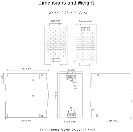 150 W 48 V Din Rail Power Supply – High-Efficiency AC-DC Industrial Adapter with Comprehensive Overload, Thermal, and Short Circuit Protection for Safe Operation in Diverse Applications