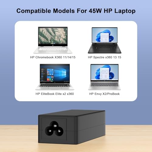 High-Speed 45 W USB-C Charger for Chromebook – Universal Compatibility with HP, Dell, Lenovo, Acer, and More – Lightweight Design for Students and Professionals – Efficient Power Supply for On-the-Go Charging – 30-Day Money-Back Guarantee and 24/7 Support
