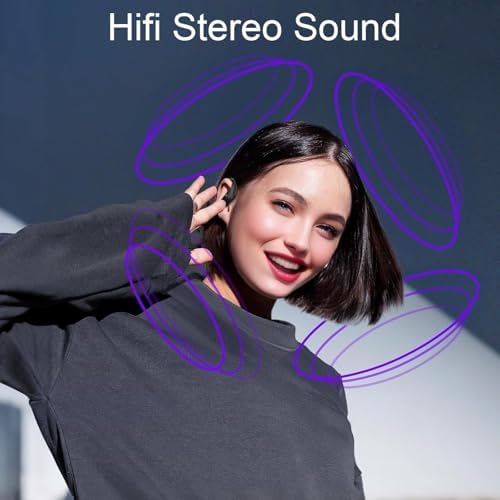 Elevate Your Audio Experience with Occiam Bluetooth Wireless Earbuds – Extended 96-Hour Playtime for Uninterrupted Listening, Ergonomically Designed Sport Fit with Secure Earhooks, Superior High-Definition Sound Quality, Integrated Microphone for Effortless Calls – Your Ultimate Workout and Daily Companion in Sleek Black Finish
