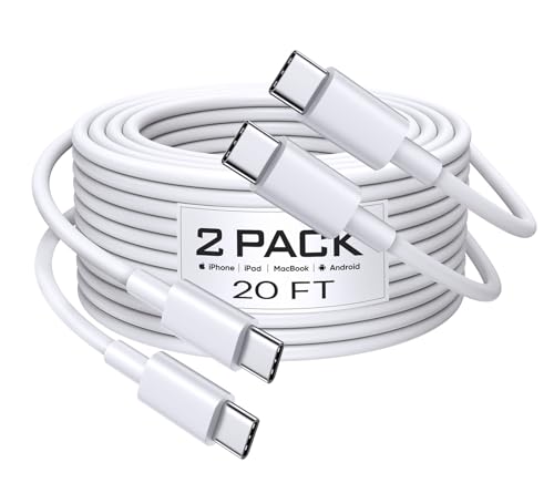 15 FT Premium USB C to USB C Fast Charging Cable – 60 W PD3.0 Compatible Charger for i Phone 16/15 Pro and Samsung S24/S25 – Extra Long TPE Design for Enhanced Durability and Flexibility – Ideal for i Pad Pro and More