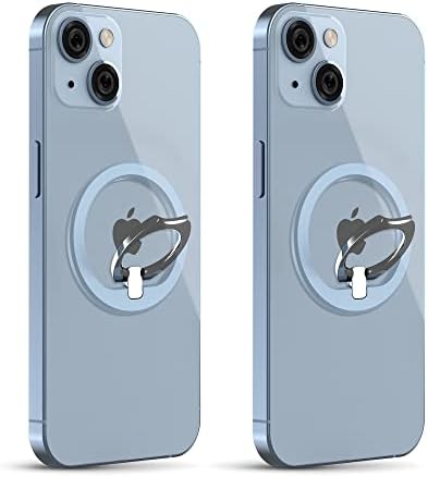 Premium PROfezzion Magnetic Phone Grip Holder – 2 Pack Zinc Alloy Ring Stand for Mag Safe i Phone 16/15/14/13/12 Pro Max – Enhanced Magnetism & Ergonomic Design for Ultimate Comfort and Secure Grip – Compatible with Mag Safe Cases & Magnetic Car Mount – 360° Rotatable, 130° Foldable – Slim Profile with No Residue Removal – Fashion-Forward Colors: Black, White, Blue & Purple – Perfect for On-the-Go Convenience and Multi-Functional Use