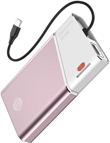 20,000 m Ah Ultra-Fast Portable Power Bank with Detachable USB-C Cable – TSA-Approved for Travel – 22.5 W Super Charging for i Phone 16, Samsung Galaxy & More – Lightweight Aerospace Metal Design with Military-Grade Durability – Rapid Charge i Phone 16 to 65% in Just 30 Minutes – Slim Profile for Easy Portability – 3-Year Warranty with Free Replacement for Capacity Drops – Ideal for Business Trips, Camping & Daily Use