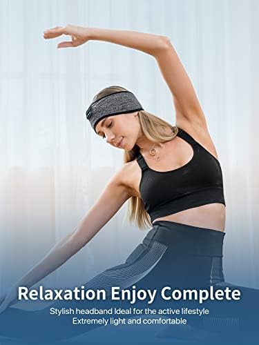 Adjustable Wireless Sports Headband with Integrated Speakers – Optimal Comfort for Active Lifestyles, Yoga, and Rest – Long-Lasting Battery Life & Broad Device Compatibility for Ultimate Freedom