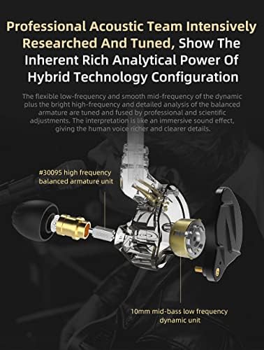Elevate Your Audio Experience with KZ ZSN Pro X Wired Earbuds – Premium Hybrid IEMs Featuring 1 BA & 1 DD for Rich Bass and Crystal Clear Sound, Ergonomic Comfort for All-Day Wear, Detachable Cable for Personalization, Perfect for Musicians and Audiophiles, Stylish Gold Finish Enhancing Device Compatibility