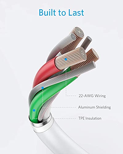 Powerline II Lightning Cable by Anker – MFi Certified 3 FT USB Charging & Sync Cord for i Phone 11, SE, Xs, XR, and More – Durable, High-Speed Data Transfer, Tangle-Free Design for Everyday Convenience and Travel