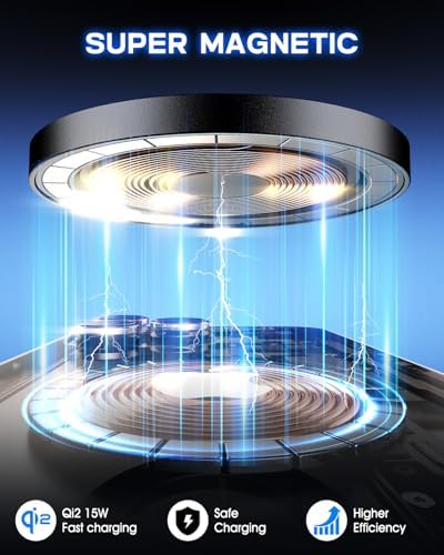 Yootech Qi2 Certified 15 W Mag-Safe Wireless Charging Pad for i Phone 16/15/14/13 Series – Ultra-Fast Magnetic Charger with 4 ft Durable Cable – Seamless Charging Experience with Enhanced Compatibility and Stability