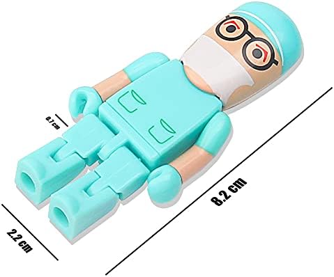 Charming Cartoon Nurse 64 GB USB Flash Drive – Adorable Pink Thumb Drive for Effortless Data Storage, USB 2.0 Compatible Memory Stick for Professionals and Students Alike