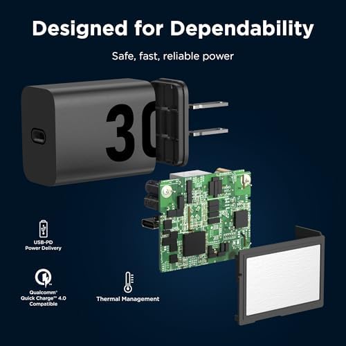 Motorola Turbo Power Share 50 W Dual Port Charger – Fast USB-A & USB-C Adapter with Power Delivery and QC3.0 Outputs, Includes 1 m USB-C Cable for Ultimate Device Compatibility and Speed Boost