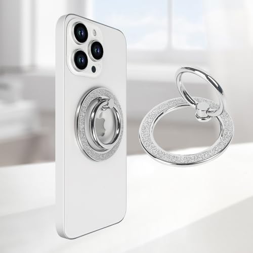 Glamorous Guppy Magnetic Phone Ring Holder – 360° Rotating Glitter Grip for i Phone 12-16 Pro Max – Stylish Mag Safe-Compatible Accessory for Enhanced One-Handed Control – Elevate Your Mobile Experience with Secure Stability and Chic Design