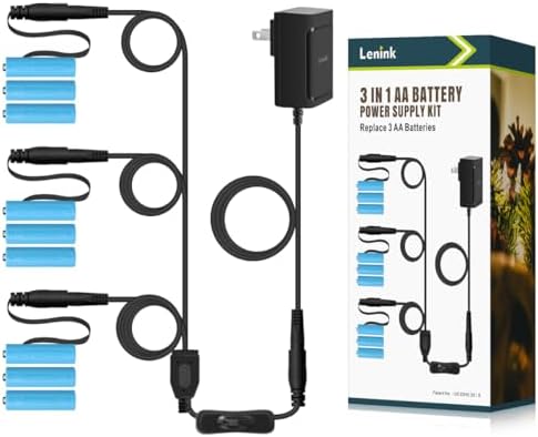 Lenink Smart AC Power Supply Adapter Kit – Effortless AA Battery Replacement with On/Off Switch for Sustainable Energy Solutions and Cost Efficiency in Battery-Operated Devices