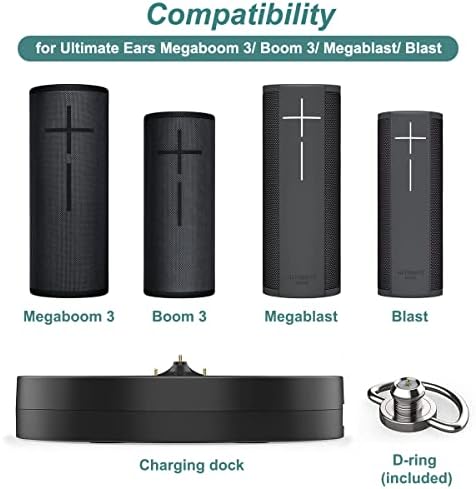 Kissmart High-Efficiency Charging Dock for Ultimate Ears Boom 3 & Megaboom 3 – Advanced USB Charging Station with Quick Charge Functionality, Sleek Aesthetic Design, and Superior Compatibility for Wireless Speakers – Your Essential Accessory for Effortless Music Playback and Enhanced Portability