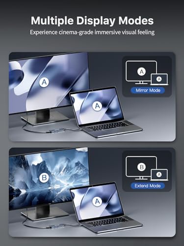 Transform Your Tech Experience with the Dockteck 7-in-1 USB C Hub Multiport Adapter – Ultimate 4 K HDMI, High-Speed Ethernet, 100 W PD Charging, Dual USB 3.0 Ports & SD/TF Card Reader for Mac Book, i Pad, HP, Dell XPS & More – Perfect for Seamless Connectivity and Enhanced Productivity!