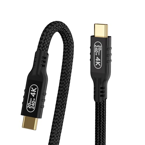 Ultra-Fast USB C Cable 3.2 Gen 2 – 16.5 ft Type C to Type C, 20 Gbps Data Transfer, 100 W PD Fast Charging, 4 K@60 Hz Video Output for Monitors – Versatile Connectivity for Laptops, Smartphones, and More