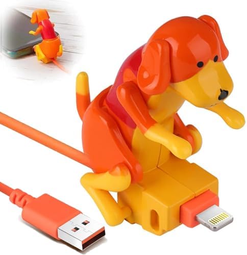 Playful Dog Humping USB Charger – Fast Charging Cable for i Phone & Type-C Devices – Whimsical Gift for Dog Lovers – Lightweight, Durable & Travel-Ready Design for Effortless Power – Add Humor to Your Charging Experience with this Unique Accessory