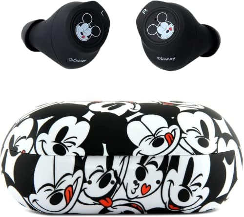Discover the Magic of Mickey Mouse with Wireless Bluetooth Earbuds – Premium Sound Quality, Ergonomic Design, and 30 Hours Playtime – Perfect for Disney Enthusiasts and Gift Giving – Universal Compatibility for All Devices Including Smartphones and Tablets