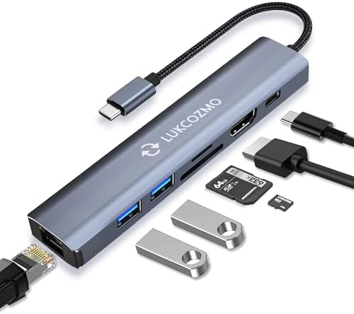 Elevate Your Digital Workspace with the Ultimate 7-in-1 USB C Hub & USB Splitter – Lightning-Fast Data Transfer for Mac Book, Dell, HP Laptops, and Smartphones – All-in-One Port Extender Featuring TF/SD Card Reader and Audio Output – Compact, Durable Accessory for Seamless Connectivity and Enhanced Productivity