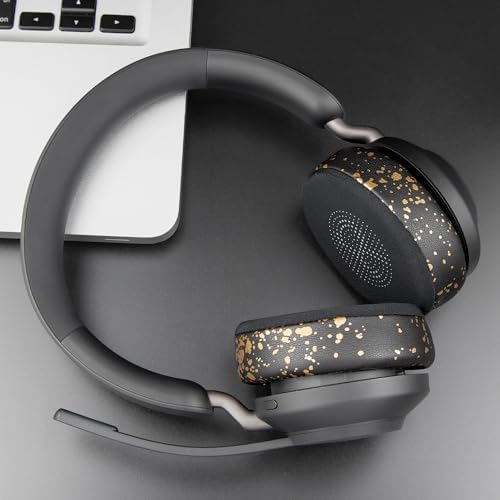 Revolutionary SOULWIT Cooling Gel Earpads for Jabra Evolve2 65 & 40 – Experience Ultimate Comfort with Breathable Ice Silk Fabric – Superior Replacement Ear Cushions for On-Ear Wireless Headsets – Perfect for Long Hours of Use in Sleek Black – Elevate Your Listening Experience with Enhanced Performance and Style