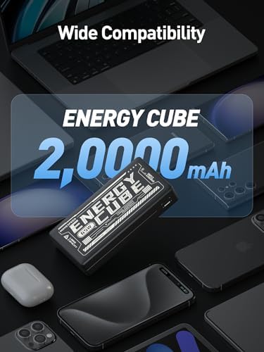 MOVE SPEED 65 W High-Capacity Portable Power Bank – 20,000 m Ah Fast Charging USB-C Battery Pack with 4 Ports for Mac Book, Dell, i Phone, Samsung & i Pad – Advanced PD3.0 Technology for Ultimate Device Compatibility and Efficiency