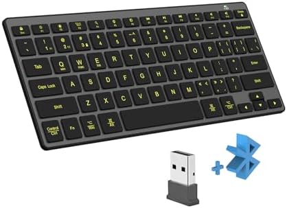 Experience Ultimate Comfort with the BFRIENDit Ultra-Quiet Wireless Keyboard – Sleek 2.4 GHz Connection for Mac & Windows, Slim Chocolate Key Design for Effortless Typing and Enhanced Productivity, Perfect for Home, Office, and Smart TV Use – Effortless Connectivity Meets Stylish Functionality