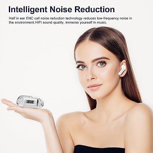 Crystal Bluetooth Earbuds – Stylish Wireless Headphones with Low Latency for Gaming & Music – IPX4 Waterproof, Touch Control, 26-Hour Battery Life, Multipoint Pairing – Perfect for Active Lifestyles and Seamless Connectivity