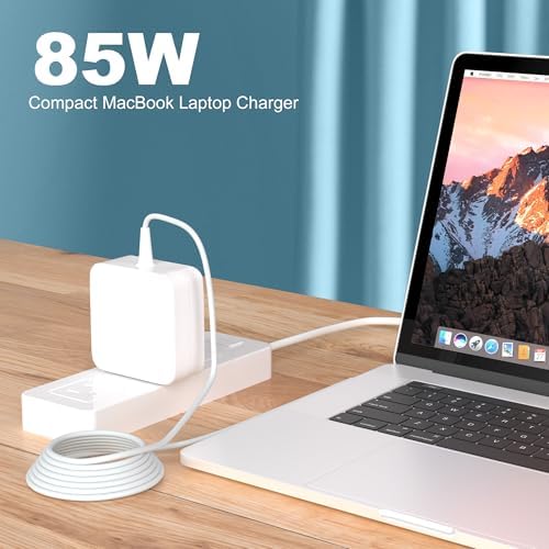 85 W Enhanced Compatibility Power Adapter for Old Mac Book Pro (13/15/17 inch, Pre-2012) – Lightweight, Foldable Design with 6 ft Cord and 12-Month Guarantee – Fast Charging, CE/Ro HS Certified Safety for Models A1286, A1343, and More
