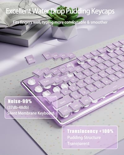 Transform Your Typing Experience with the EWEADN GX710 S White Backlit Wired USB Keyboard – Ergonomic, Quiet, and Crafted for Performance! Ideal for Gamers and Professionals, Featuring Elegant Metal Panel and Pudding Keycaps for Sleek Style. Enjoy Effortless Plug-and-Play Setup and Perfect Compatibility with Windows PCs and Laptops. Illuminate Your Workspace with Brilliant White LED Backlighting for Enhanced Visibility in Low Light. Durable Design Ensures Longevity, While Whisper-Quiet Keystrokes Create a Focused Environment. Upgrade Your Productivity and Comfort Today with this Full-Size, Modern Keyboard – The Ultimate Choice for Efficient Typing, Gaming, and Everyday Use!