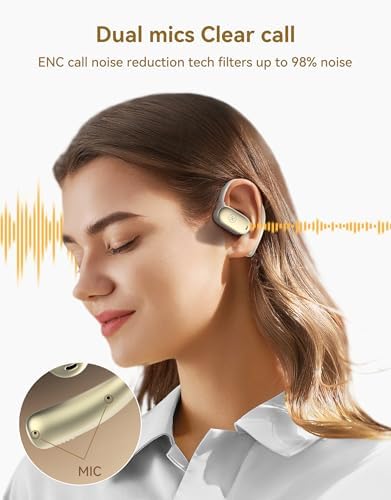 Ultra-Lightweight King Lucky Open Ear True Wireless Earbuds – Bluetooth 5.3 Sports Headphones with 60-Hour Battery Life, Dual Device Connectivity & Exceptional Sound Clarity for Active Lifestyles and Outdoor Adventures