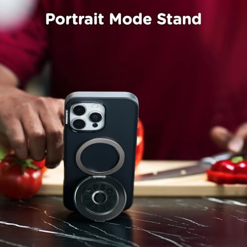 Mag Safe Pop Grip and Stand – Premium Magnetic Phone Accessory for i Phone – Customizable and Swappable Design for Optimal Grip and Hands-Free Convenience – Compatible with Wireless Charging, Elegant Black Finish for Enhanced Mobile Experience