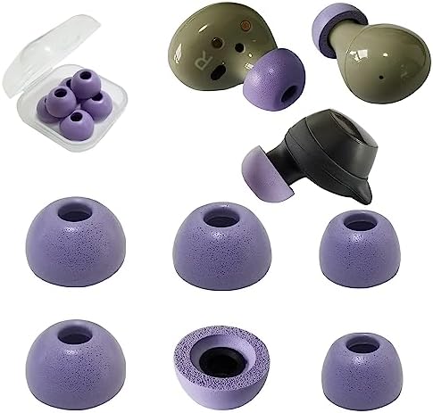 Ultimate Comfort Foam Ear Tips for Samsung Galaxy Buds 2 & Buds+Plus – Advanced Memory Foam Replacement Tips for Enhanced Sound Isolation & Fit – 3 Pairs in Elegant Black – Essential Upgrade for Audiophiles and Commuters