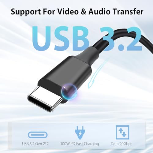 Wadoy 16ft USB-C Cable Compatible with Meeting Owl 3,USB C Cable Replacement for Meeting Owl 3,20Gbps Extension Type C Cable for Larger Meeting Room,Longer Table – Enhanced Compatibility and Speed